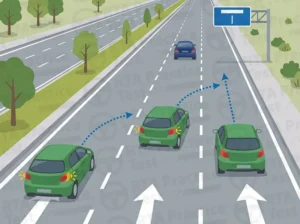 Move to a lane on the right when safe