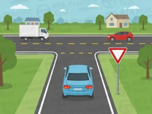 Give priority to traffic on the main road