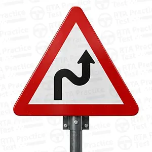 Double curve first left sign