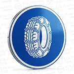 Snow chains must be fitted