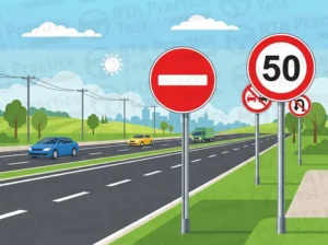 A circular red-bordered sign usually indicates: