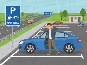 If you begin feeling sleepy while driving, you should: