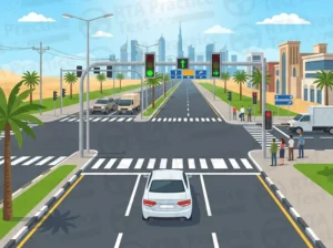 A green traffic light means: