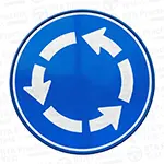 Mandatory roundabout direction