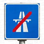 End of motorway