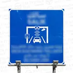 Electronic toll gate ahead