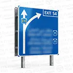 Motorway exit ahead