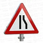 Road narrows on the right