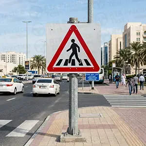 Pedestrian crossing ahead