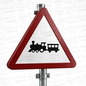 Railway crossing without barrier
