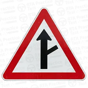 Side road joins from right