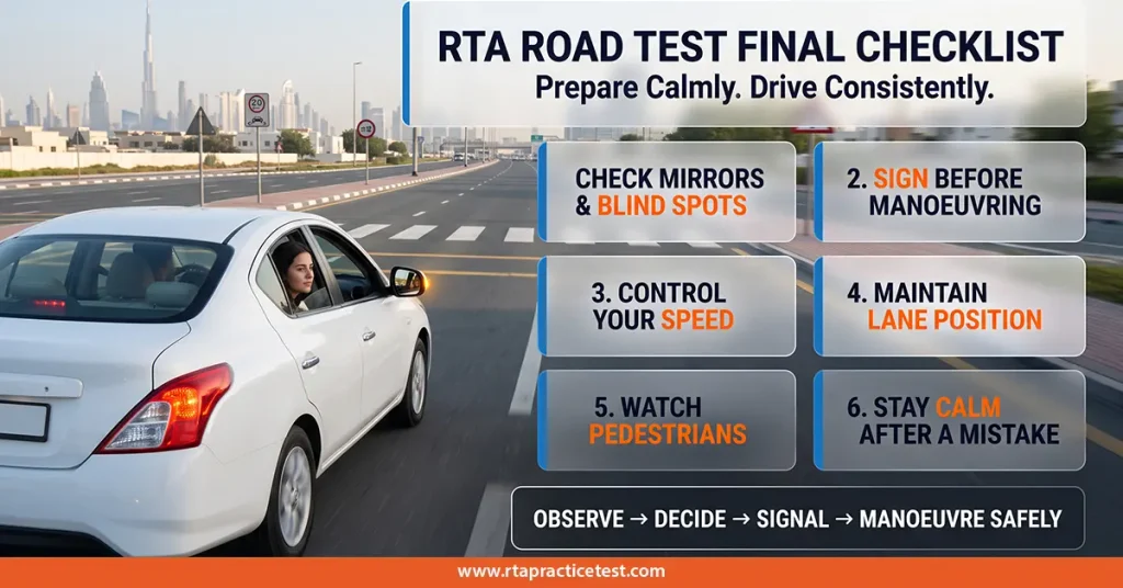06 RTA Road Test Final Preparation Checklist