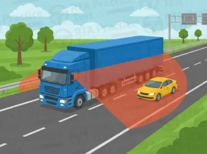 Why should you avoid driving in another vehicle's blind spot?